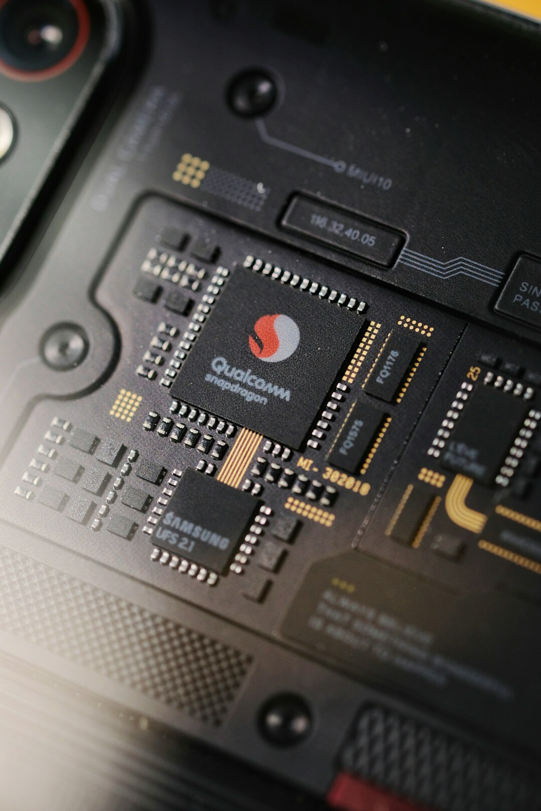 Padlock icon overlay on a circuit board representing digital security