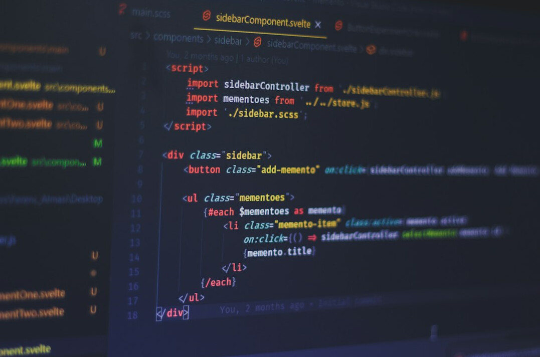 software developer coding